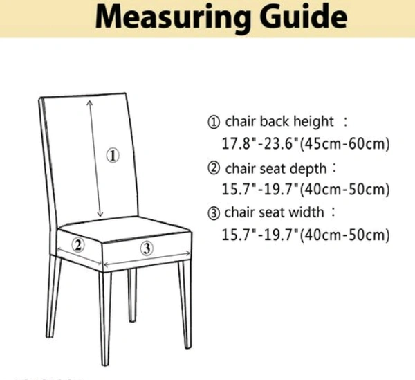 Elastic Chair Cover Stretch Removable Washable Short Dining Chair Cover Protector Seat Slipcover  -  Polyster, Elastic/ Stretchable,  Multipack of1